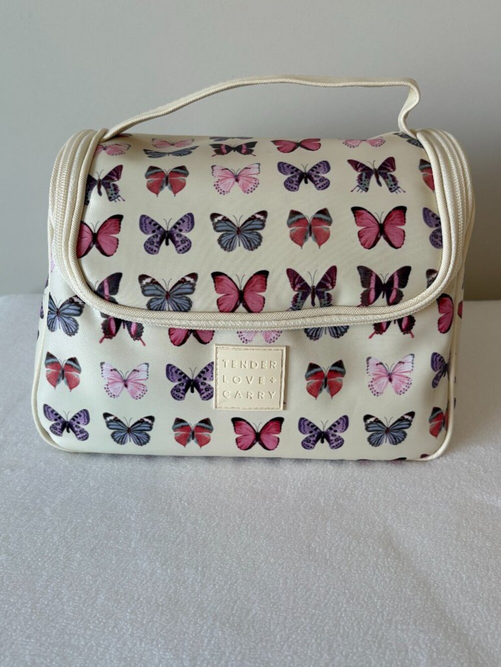 Tender Love + Carry Cosmetic and Toiletry Travel Case / Bag - Butterfly Themed